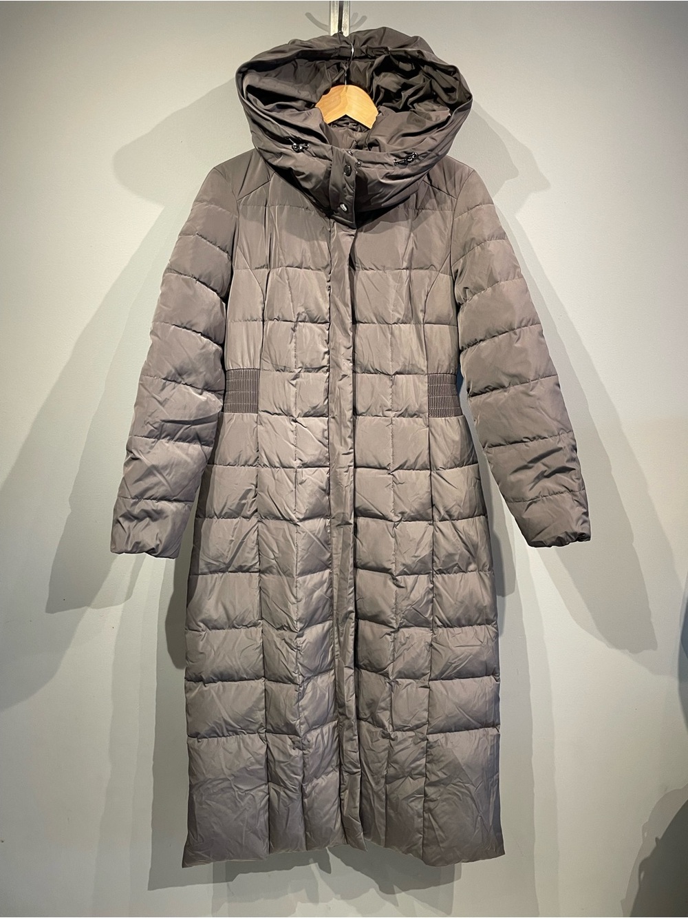 Cole Haan Long Hooded Down Puffer Coat  size M